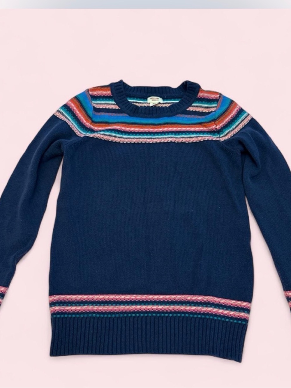 Mossimo Supply Co. navy Fair Isle crewneck sweater